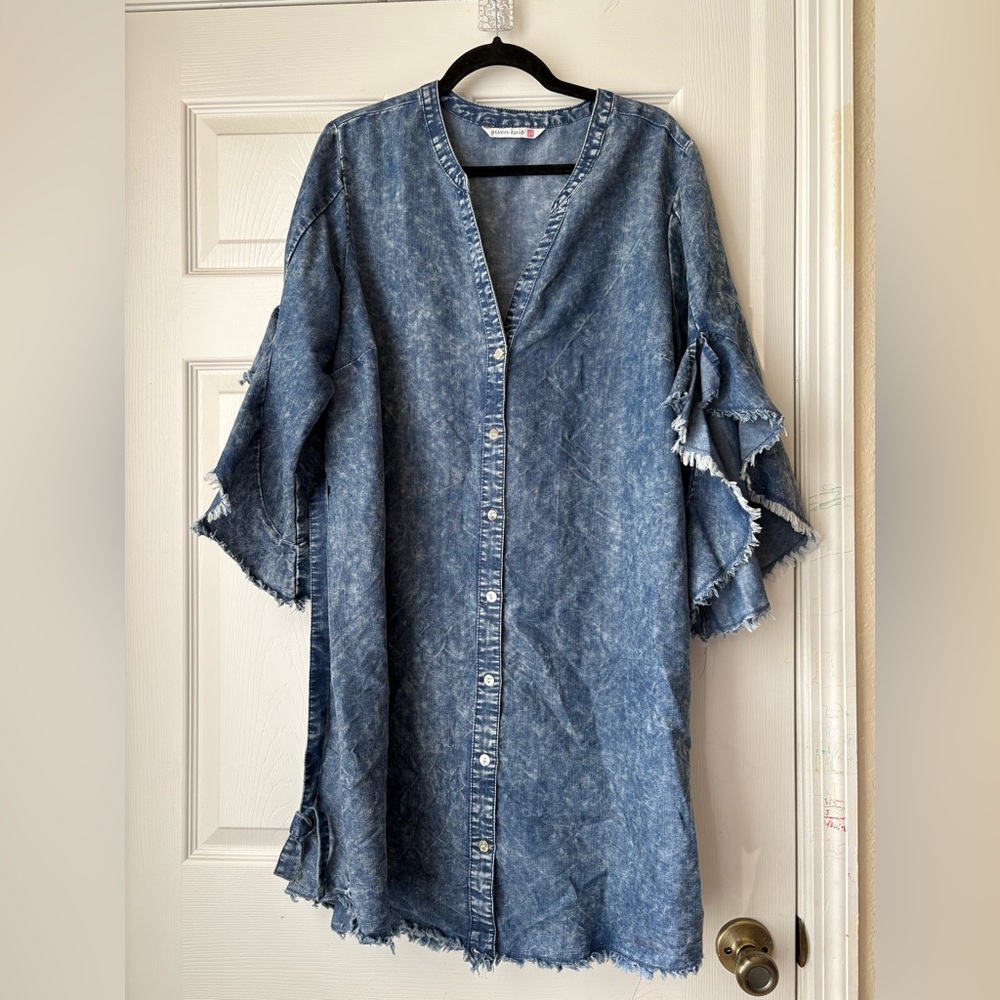 Denim Blue Button-Down Dress